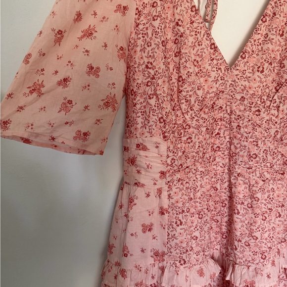 American Eagle Floral Pink Ruffle Dress - XL - Picture 6 of 9